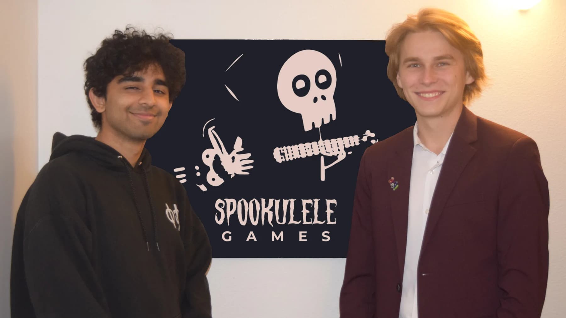 Spookulele Games founders Sheehan Ahmed and Weston Bell-Geddes.